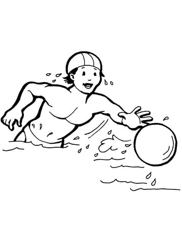 Catching A Ball Coloring Page